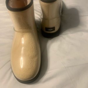 Clear and cream colored uggs women size 11